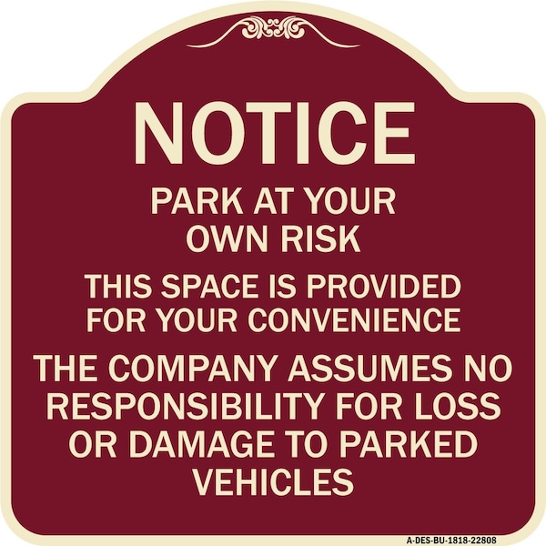 This Space Is Provided for Your Convenience the Company Assumes No Responsibility for, BU-1818-22808